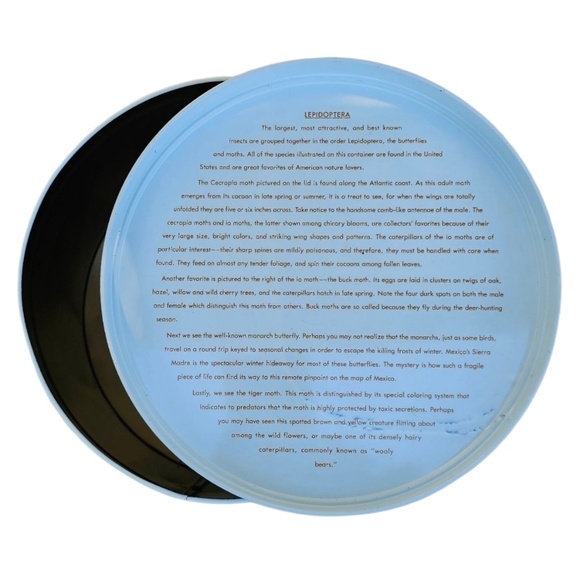 Vintage Tom Sturgis Pretzels Tin Butterfly & Flora Scenel Decorative - Picture 6 of 10